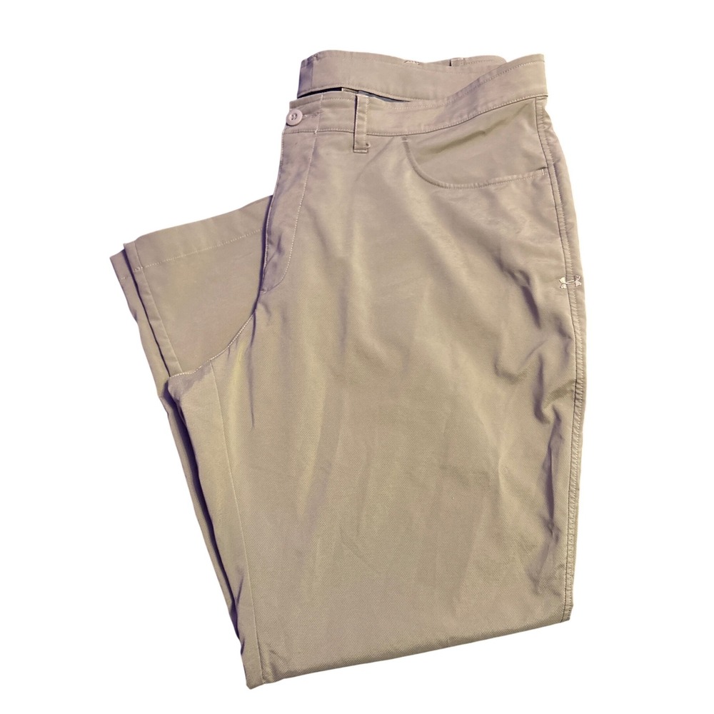 Under Armour Men's Khaki‎ Golf Performance Pants Loose Fit Stretch 40x30